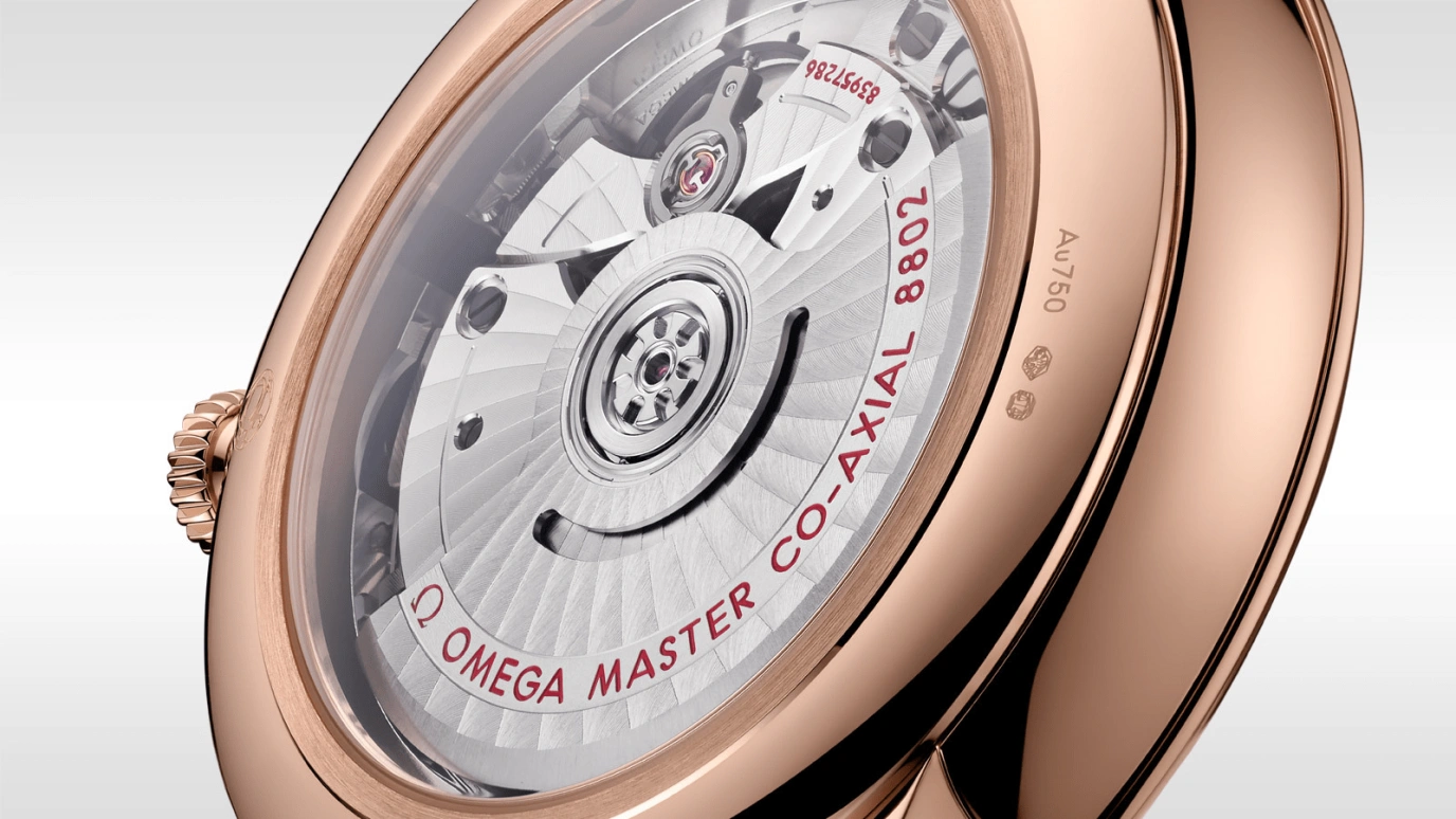 Omega,De Ville 41mm,41mm,Rose Gold,Blue,Automatic,55hours,In-house Caliber,434,434.53.41.20.03.001