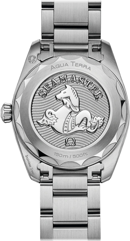 Omega,Aqua Terra 28mm,28mm,Stainless Steel,White,Quartz,Day,Zodiac Indications,220,220.10.28.60.55.001