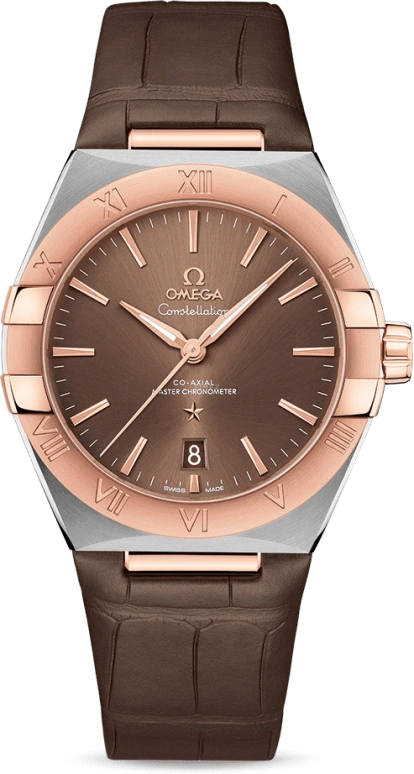 Omega,Constellation 39mm,39mm,Sedna Gold,Stainless Steel,Brown,Automatic,Date,Co-Axial Escapement,131,131.23.39.20.13.001