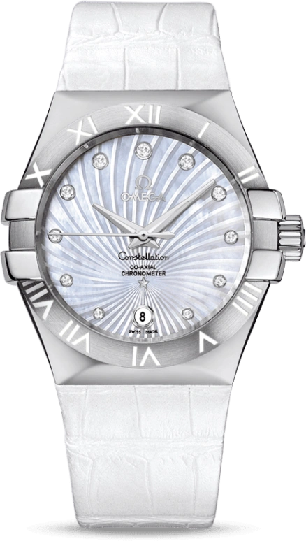 Omega,Constellation 35mm,35mm,Stainless Steel,White,Automatic,Date,Co-Axial Escapement,123,123.13.35.20.55.001