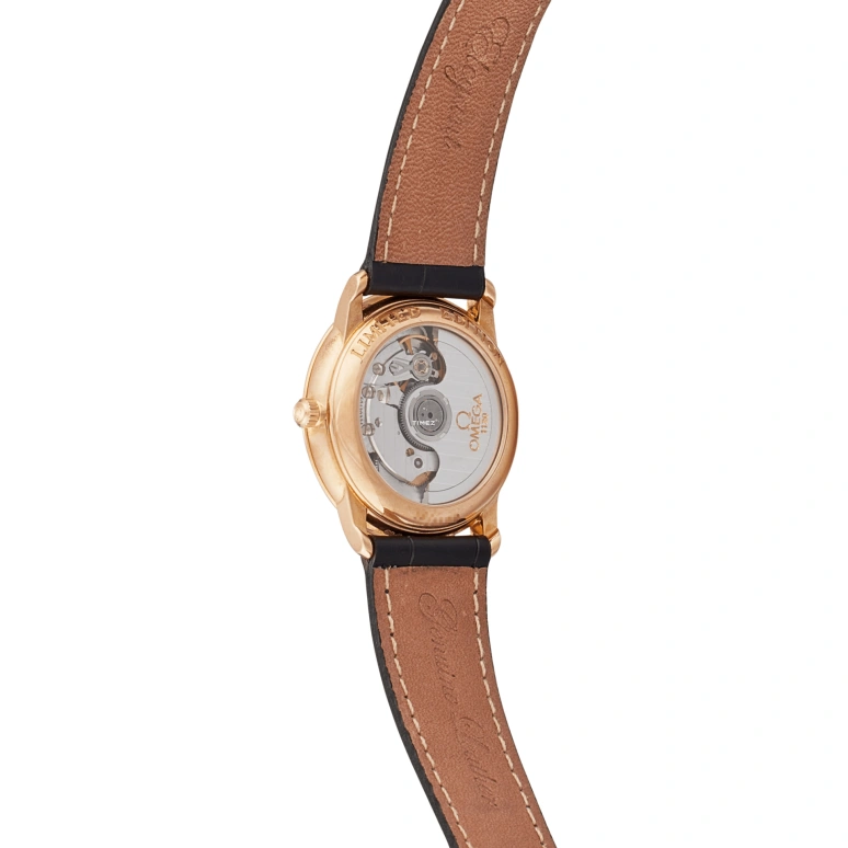 Omega,De Ville 34.70mm,34.70mm,Pink Gold,Black,Automatic,Day,44hours,4601,4601.54.01