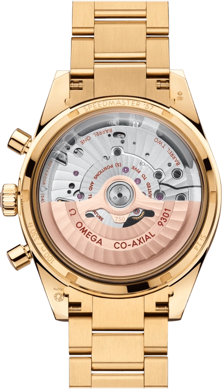 Omega,Speedmaster (Non-Moonwatch) 41.50mm,41.50mm,Yellow Gold,Champagne,Automatic,Chronograph,Date,Co-Axial Escapement,Column Wheel,60hours,In-house Caliber,331,331.50.42.51.08.001