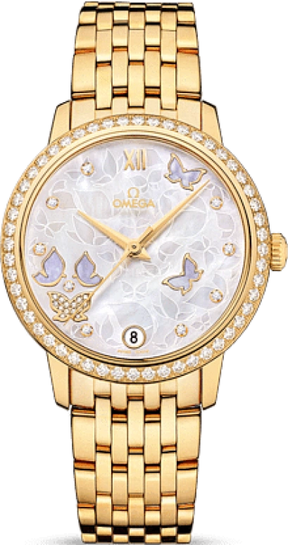 Omega,De Ville 32.70mm,32.70mm,Yellow Gold,White,Automatic,Date,Co-Axial Escapement,424,424.55.33.20.55.005