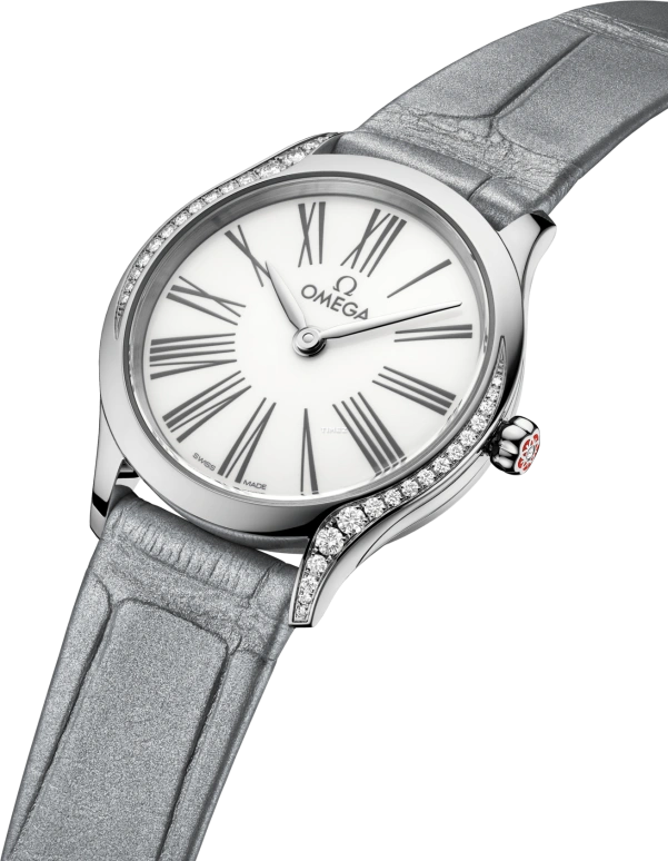 Omega,De Ville 26mm,26mm,Stainless Steel,White,Quartz,In-house Caliber,Sapphire,Crystal Glass,428,428.18.26.60.04.001