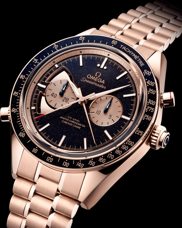 Omega,Speedmaster 45mm,45mm,Sedna Gold,Blue,Rose Gold,Handwound,Chronograph,Minute Repeater,Anti-magnetic,522,522.50.45.52.03.001