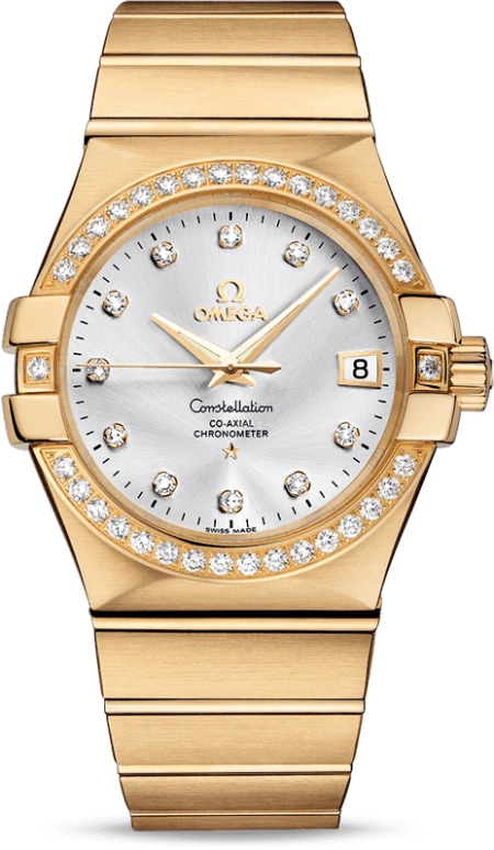 Omega,Constellation 35mm,35mm,Yellow Gold,Silver,Automatic,Date,Co-Axial Escapement,123,123.55.35.20.52.002