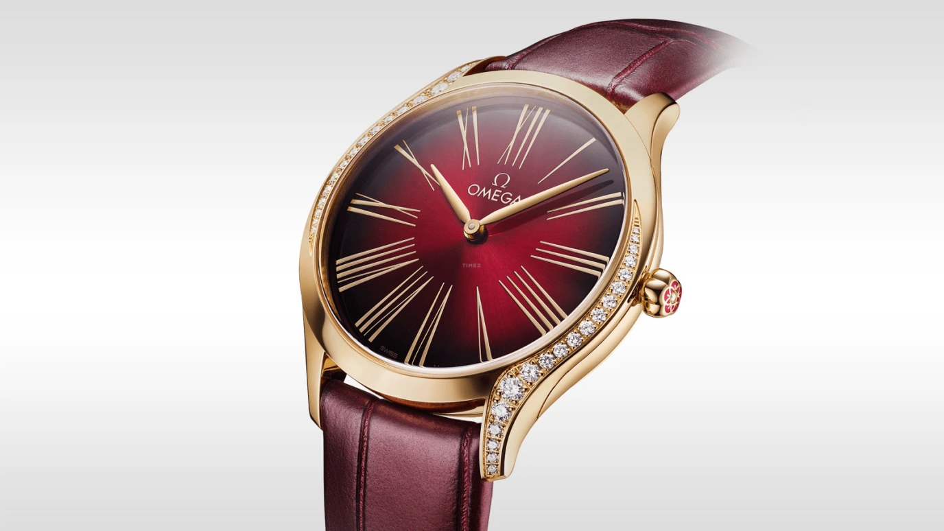 Omega,Trésor 36mm,36mm,Moonshine Gold,Red,Quartz,Day,Zodiac Indications,428,428.58.36.60.11.001