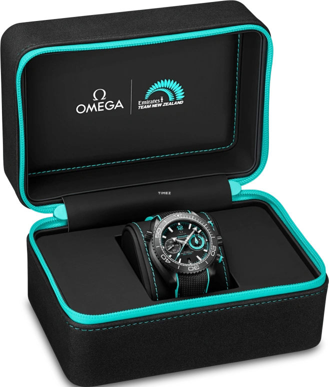 Omega,Seamaster Planet Ocean 45.50mm,45.50mm,Ceramic,Black,Turquoise,Automatic,Regatta Timer,Chronograph,Day,215,215.92.46.51.01.003
