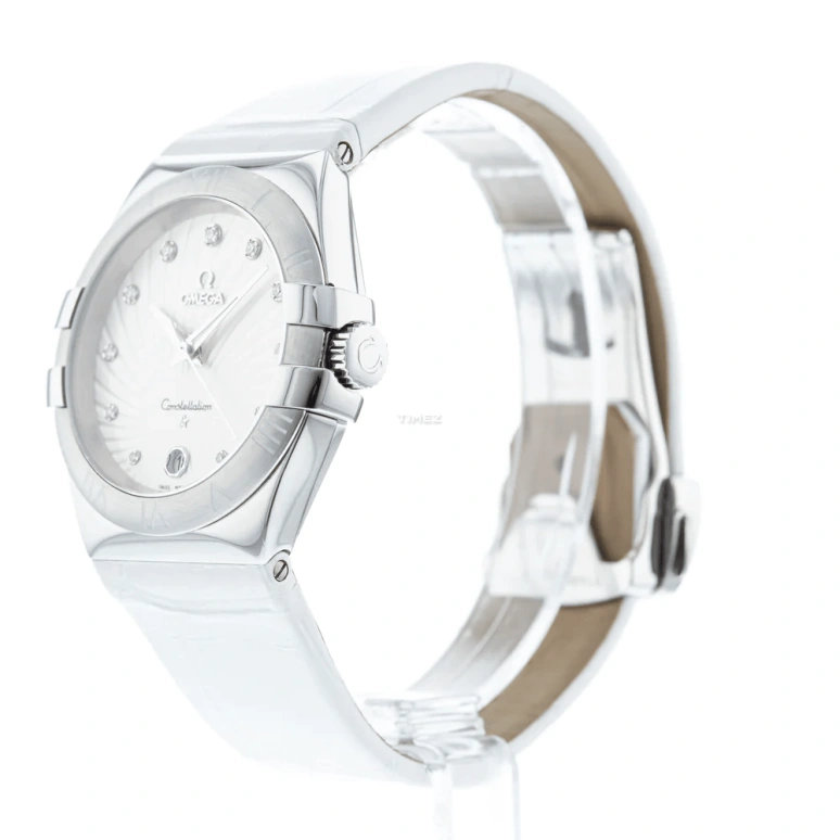 Omega,Constellation 35mm,35mm,Stainless Steel,White,Quartz,Day,30000hours,123,123.13.35.60.52.001