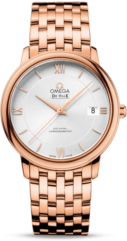 Omega,De Ville 36.80mm,36.80mm,Red Gold,Silver,Automatic,Date,Co-Axial Escapement,424,424.50.37.20.02.001