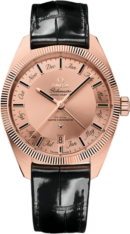 Omega,Globemaster 41mm,41mm,Sedna Gold,Rose,Automatic,Annual Calendar,Month,Date,Zodiac Indications,60hours,In-house Caliber,130,130.53.41.22.99.002