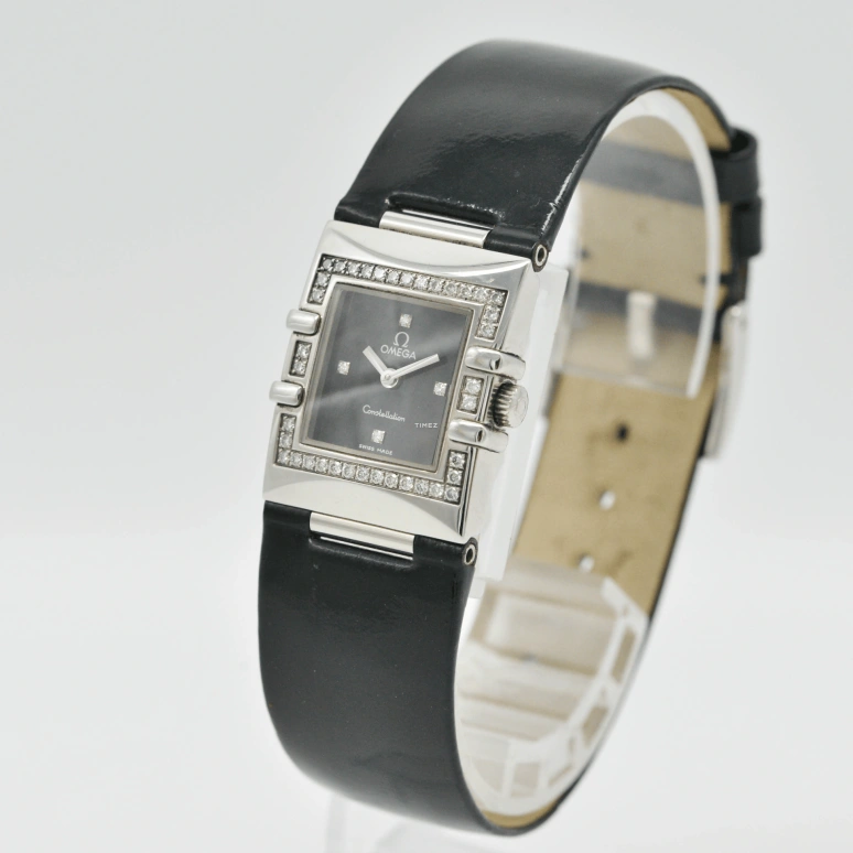 Omega,Constellation 24x19.30mm,24x19.30mm,Stainless Steel,Black,Quartz,30000hours,In-house Caliber,1835,1835.46.51