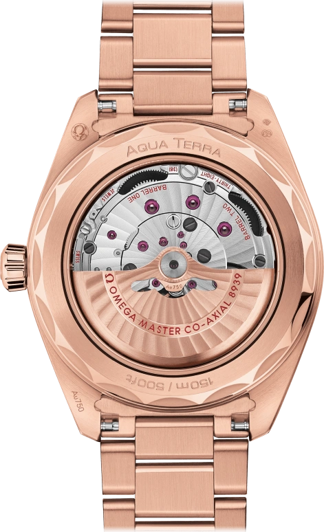 Omega,Aqua Terra 43mm,43mm,Sedna Gold,Silver,Automatic,Date,World Time,Co-Axial Escapement,220,220.50.43.22.02.001