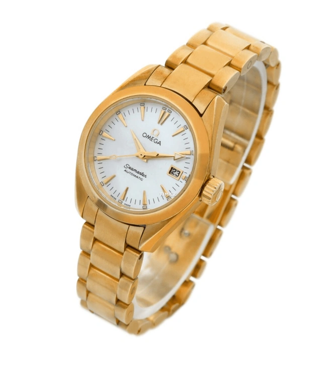 Omega,Seamaster 29.20mm,29.20mm,Yellow Gold,White,Automatic,Day,42hours,2173,2173.70.00