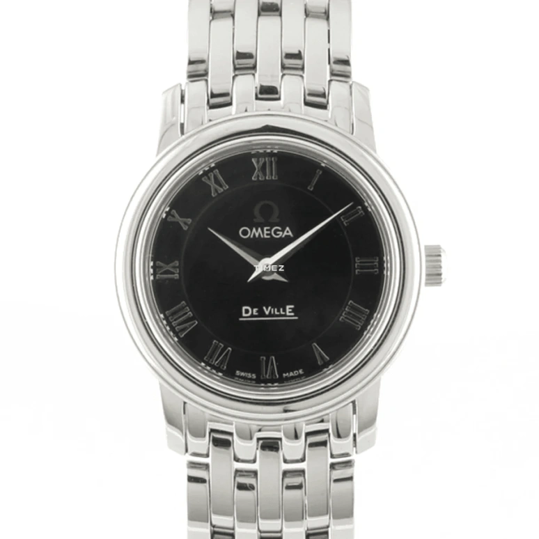 Omega,De Ville 22mm,22mm,Stainless Steel,Black,Quartz,30000hours,In-house Caliber,4570,4570.52.00