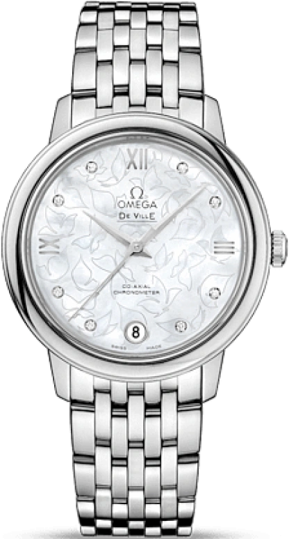 Omega,De Ville 32.70mm,32.70mm,Stainless Steel,White,Automatic,Date,Co-Axial Escapement,424,424.10.33.20.55.001