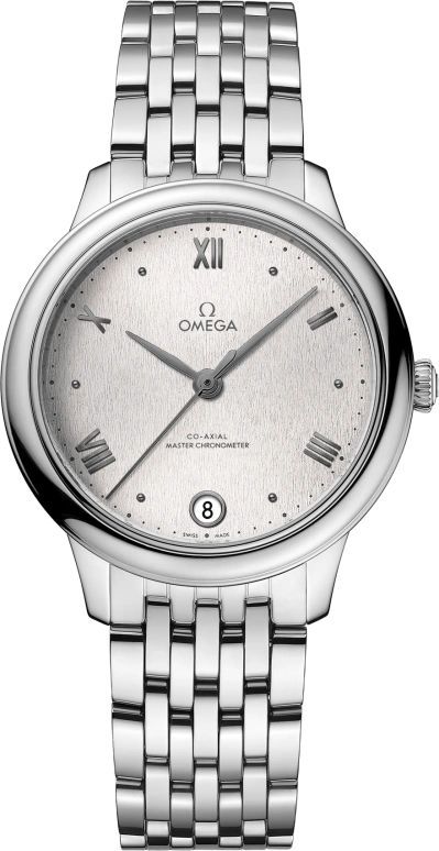 Omega,De Ville 34mm,34mm,Stainless Steel,Silver,Automatic,55hours,In-house Caliber,434,434.10.34.20.02.001