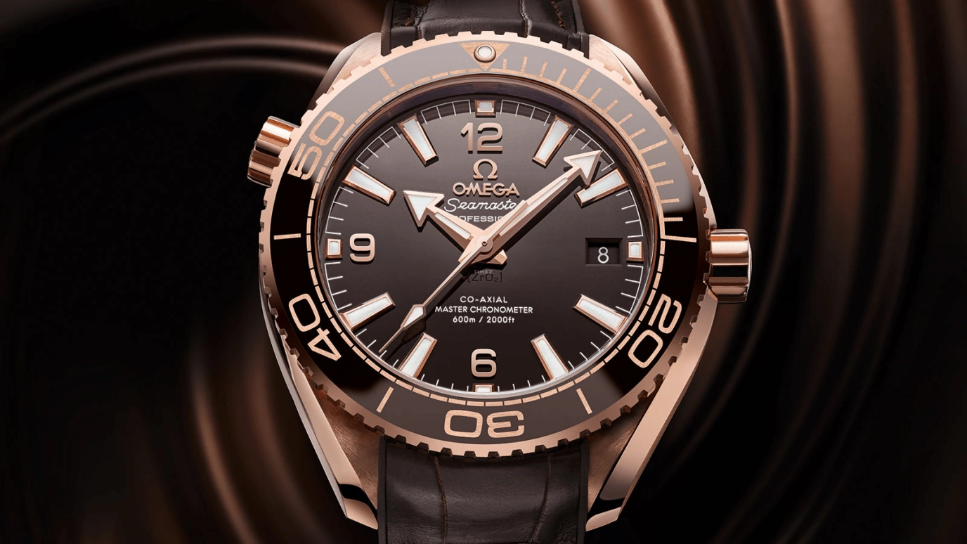 Omega,Seamaster Planet Ocean 39.50mm,39.50mm,Sedna Gold,Brown,Automatic,Date,Co-Axial Escapement,215,215.63.40.20.13.001