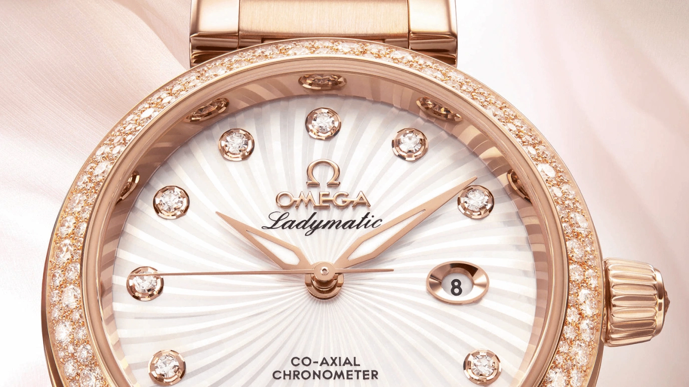 Omega,LadyMatic 34mm,34mm,Red Gold,Black,Automatic,Date,Co-Axial Escapement,425,425.65.34.20.55.001