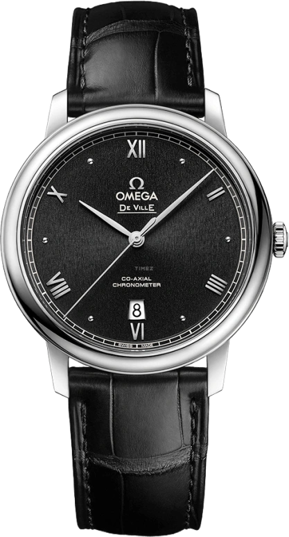 Omega,De Ville 39.50mm,39.50mm,Stainless Steel,Black,Automatic,Date,Co-Axial Escapement,424,424.13.40.20.01.002
