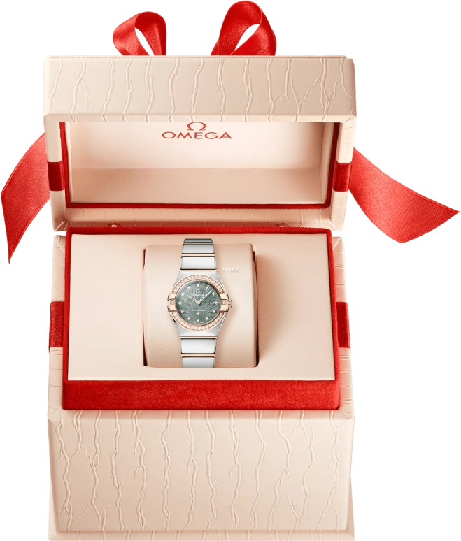 Omega,Constellation 25mm,25mm,Stainless Steel,Green,Quartz,In-house Caliber,Sapphire,Crystal Glass,131,131.25.25.60.60.001