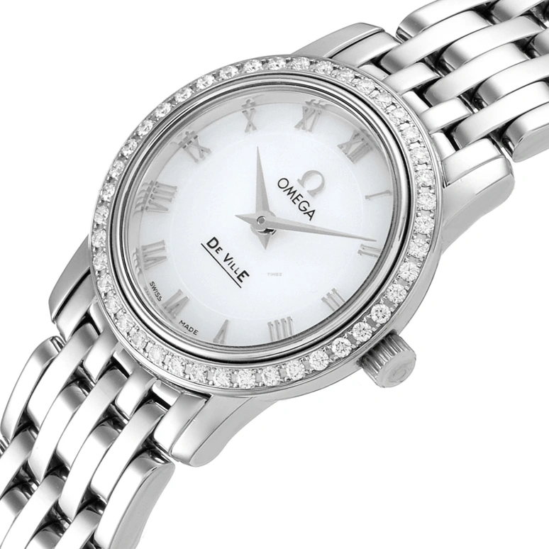 Omega,De Ville 22mm,22mm,Stainless Steel,White,Quartz,30000hours,In-house Caliber,4575,4575.71.00