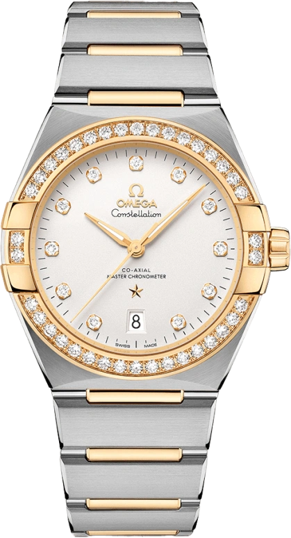 Omega,Constellation 39mm,39mm,Sedna Gold,Stainless Steel,Silver,Automatic,Date,Co-Axial Escapement,131,131.25.39.20.52.002