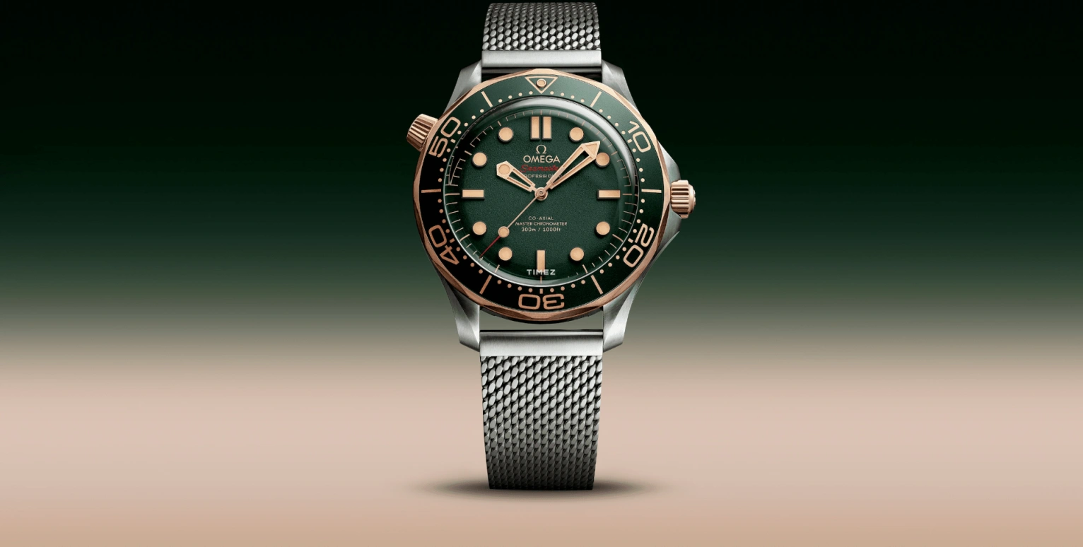 Omega,Seamaster Diver 300M 42mm,42mm,Titanium,Green,Automatic,Anti-magnetic,55hours,210,210.90.42.20.10.001