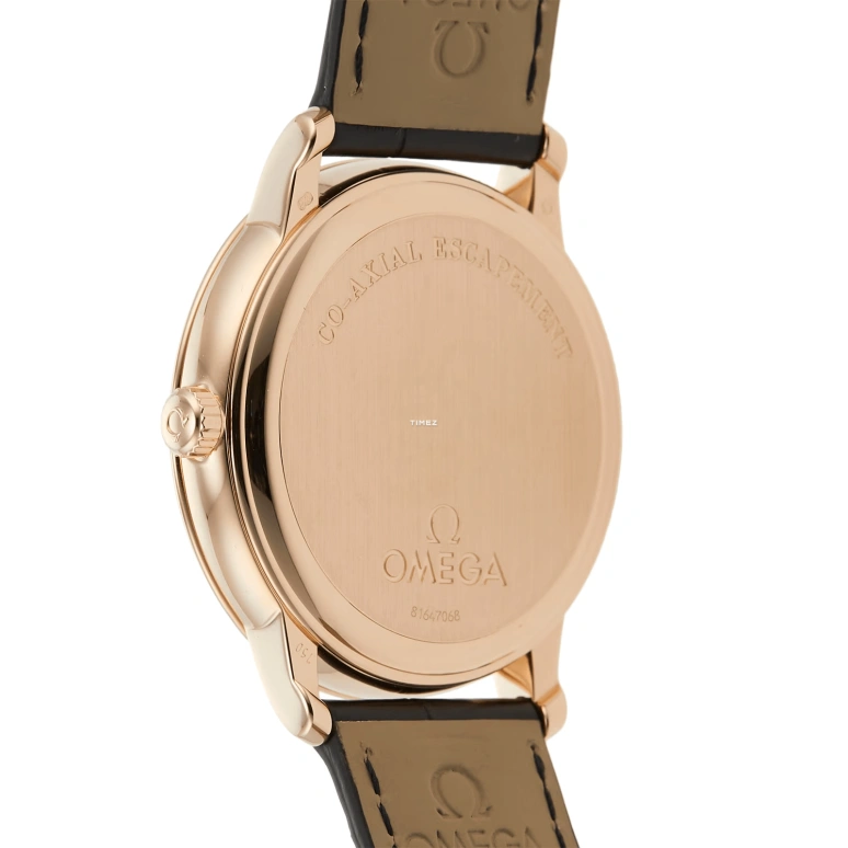 Omega,De Ville 39mm,39mm,Red Gold,Black,Automatic,48hours,In-house Caliber,4614,4614.50.01