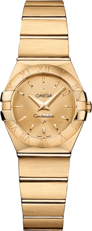 Omega,Constellation 24mm,24mm,Yellow Gold,Champagne,Quartz,30000hours,In-house Caliber,123,123.50.24.60.08.001