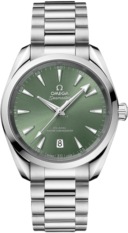 Omega,Aqua Terra 38mm,38mm,Stainless Steel,Green,Automatic,Date,Co-Axial Escapement,220,220.10.38.20.10.002