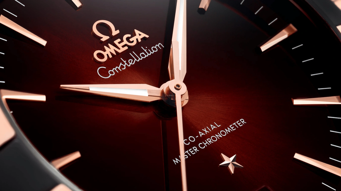 Omega,Constellation 41mm,41mm,Ceramic,Sedna Gold,Stainless Steel,Red,Automatic,Date,Co-Axial Escapement,131,131.23.41.21.11.001