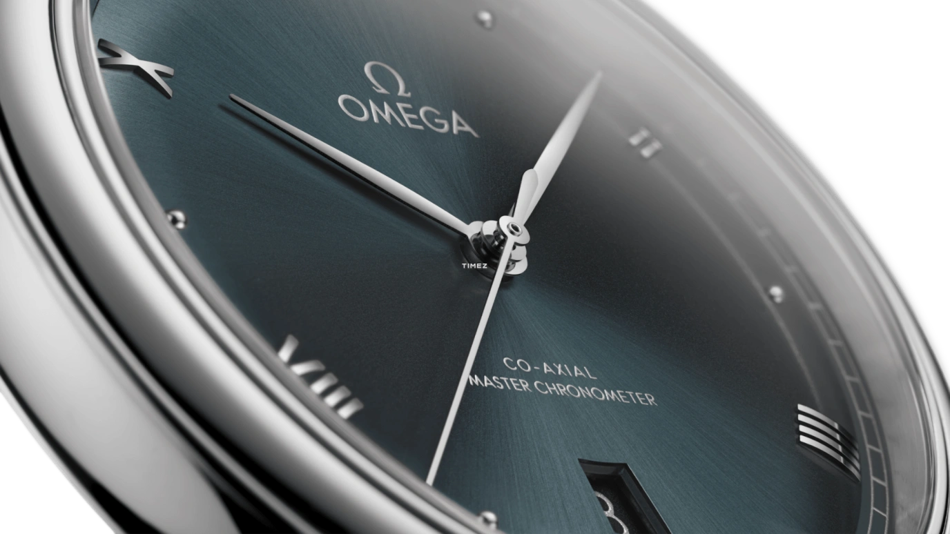 Omega,De Ville 40mm,40mm,Stainless Steel,Turquoise,Green,Automatic,Day,Co-Axial Escapement,Anti-magnetic,434,434.13.40.20.10.001