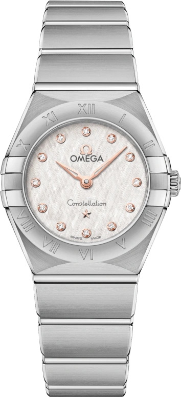 Omega,Constellation 25mm,25mm,Stainless Steel,White,Quartz,In-house Caliber,Sapphire,131,131.10.25.60.52.001