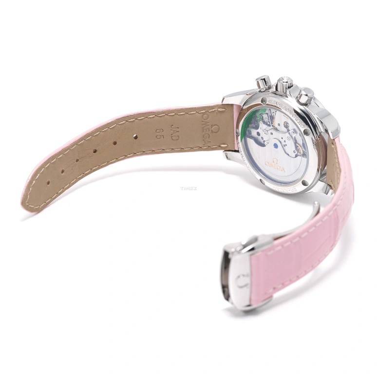 Omega,De Ville 35mm,35mm,Stainless Steel,Pink Red,Automatic,Chronograph,Day,4877,4877.74.34