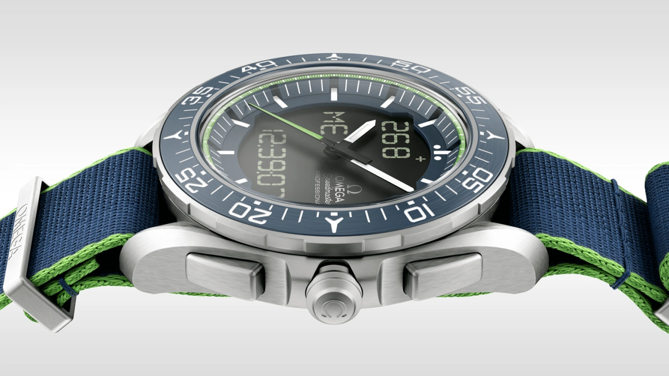 Omega,Speedmaster (Non-Moonwatch) 45mm,45mm,Titanium,Blue,Quartz,Chronograph,Perpetual Calendar,Month,Date,17520hours,In-house Caliber,318,318.92.45.79.03.001
