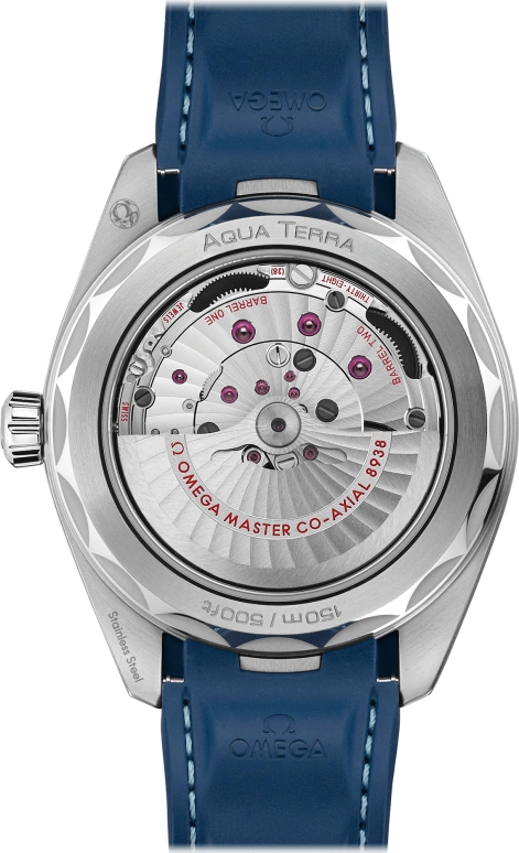 Omega,Aqua Terra 43mm,43mm,Stainless Steel,Blue,Automatic,Date,World Time,Co-Axial Escapement,220,220.12.43.22.03.001