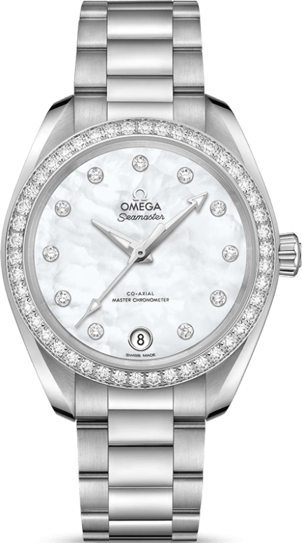 Omega,Aqua Terra 34mm,34mm,Stainless Steel,White,Automatic,Date,Co-Axial Escapement,220,220.15.34.20.55.001