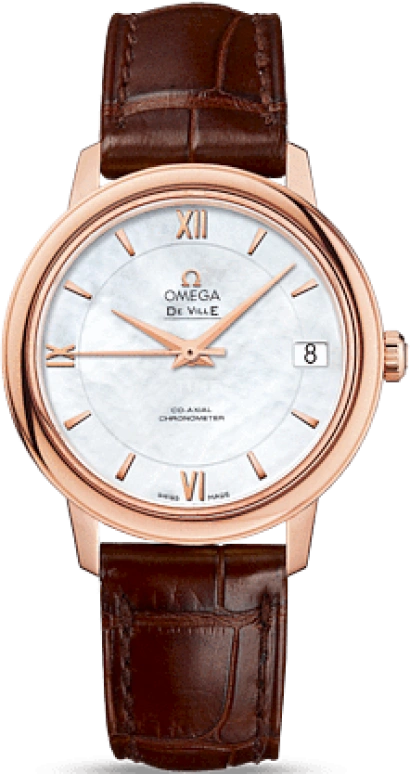 Omega,De Ville 32.70mm,32.70mm,Red Gold,White,Automatic,Date,Co-Axial Escapement,424,424.53.33.20.05.001