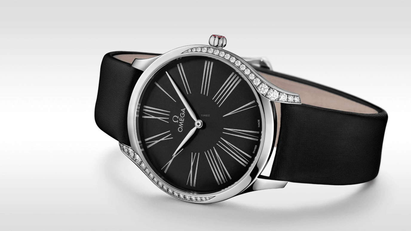 Omega,Trésor 39mm,39mm,Stainless Steel,Black,Quartz,Day,Zodiac Indications,428,428.17.39.60.01.001
