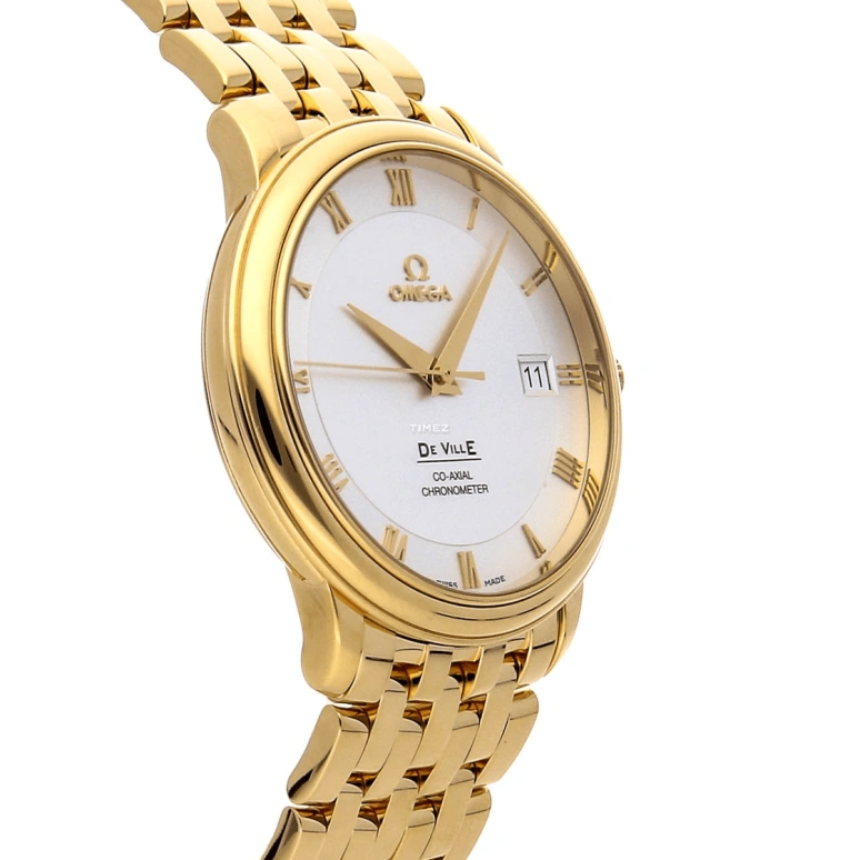 Omega,De Ville 36.50mm,36.50mm,Yellow Gold,Silver,Automatic,Day,48hours,4174,4174.31.00