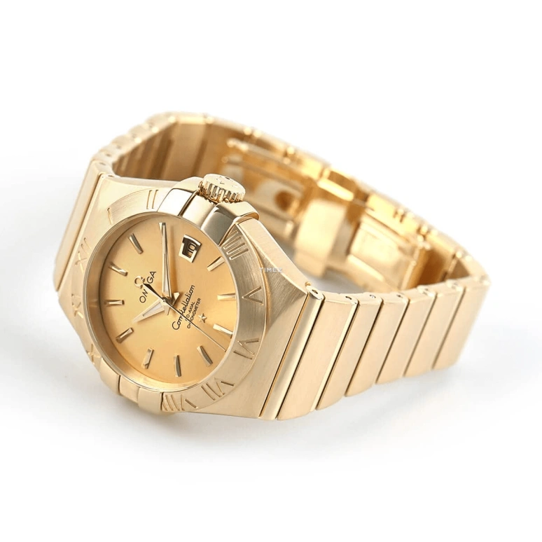 Omega,Constellation 31mm,31mm,Yellow Gold,Champagne,Automatic,Day,50hours,123,123.50.31.20.08.001