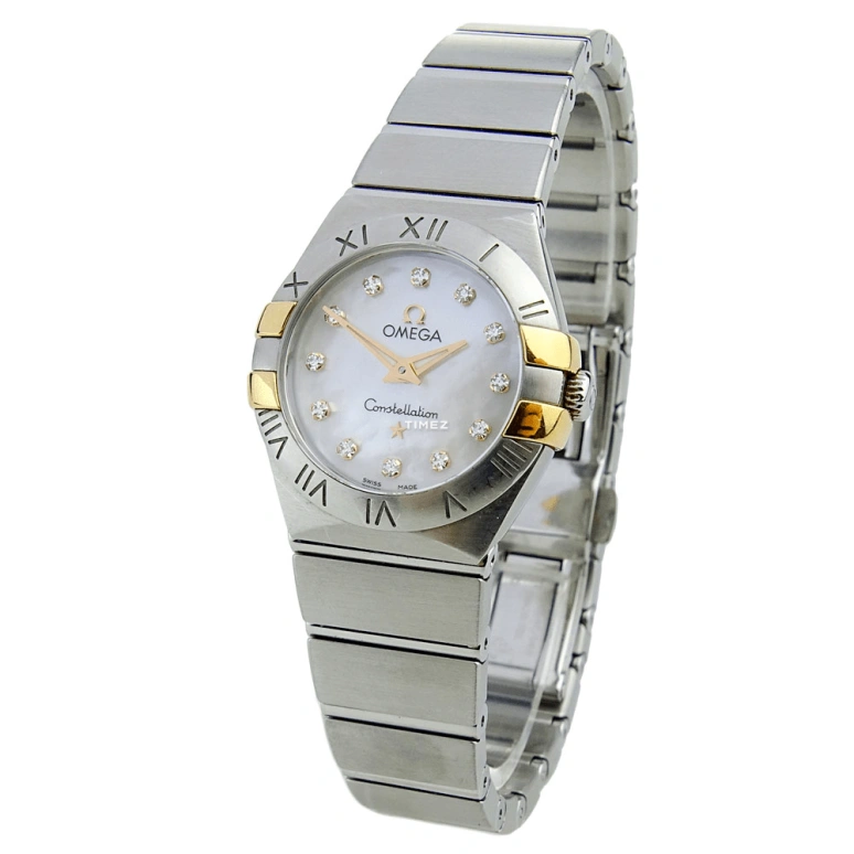 Omega,Constellation 24mm,24mm,Red Gold,Stainless Steel,White,Quartz,30000hours,In-house Caliber,123,123.20.24.60.55.005