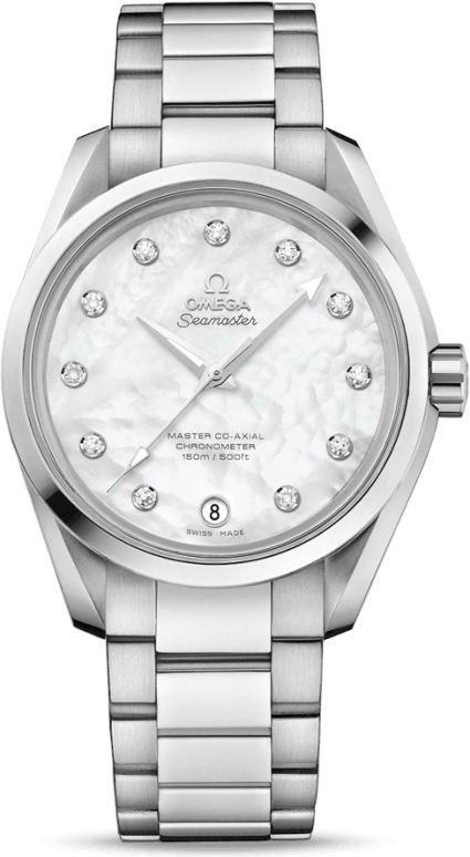 Omega,Aqua Terra 38.50mm,38.50mm,Stainless Steel,White,Automatic,Date,Co-Axial Escapement,231,231.10.39.21.55.002