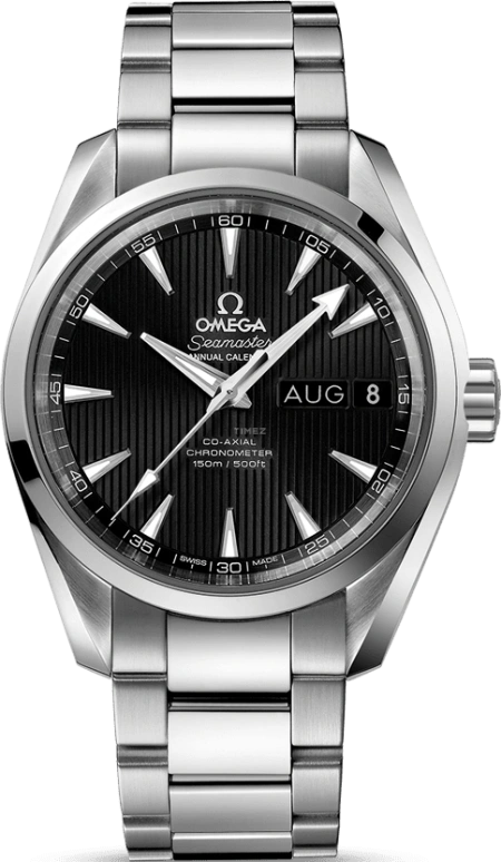 Omega,Aqua Terra 38.50mm,38.50mm,Stainless Steel,Black,Automatic,Annual Calendar,Month,Date,Co-Axial Escapement,60hours,In-house Caliber,231,231.10.39.22.01.001