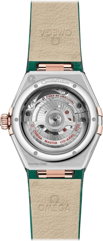 Omega,Constellation 29mm,29mm,Sedna Gold,Stainless Steel,Green,Automatic,Date,Co-Axial Escapement,131,131.23.29.20.99.001