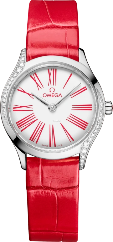 Omega,De Ville 26mm,26mm,Stainless Steel,White,Quartz,In-house Caliber,Sapphire,Crystal Glass,428,428.18.26.60.04.003