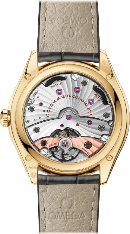 Omega,Trésor 40mm,40mm,Yellow Gold,Silver,Handwound,Power Reserve Indicator,Co-Axial Escapement,435,435.53.40.22.02.001