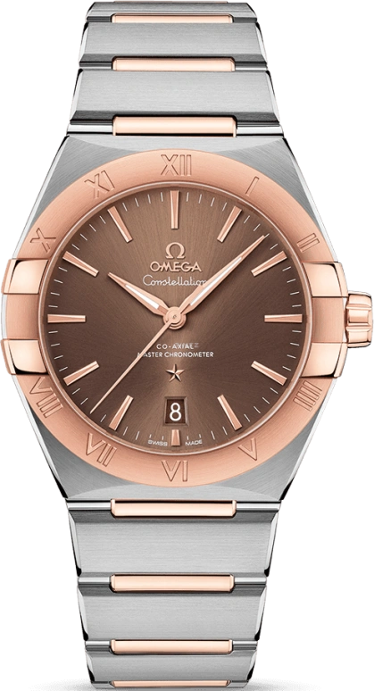 Omega,Constellation 39mm,39mm,Sedna Gold,Stainless Steel,Brown,Automatic,Date,Co-Axial Escapement,131,131.20.39.20.13.001