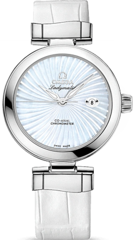 Omega,LadyMatic 34mm,34mm,Stainless Steel,White,Automatic,Day,50hours,425,425.33.34.20.05.001